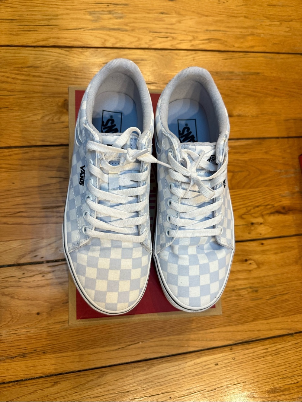 Vans Checkerboard Low-Top Sneakers - White/Light Gray